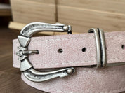 Cinturón Lazo, cuero rosado palo