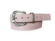Cinturón Lazo, cuero rosado palo