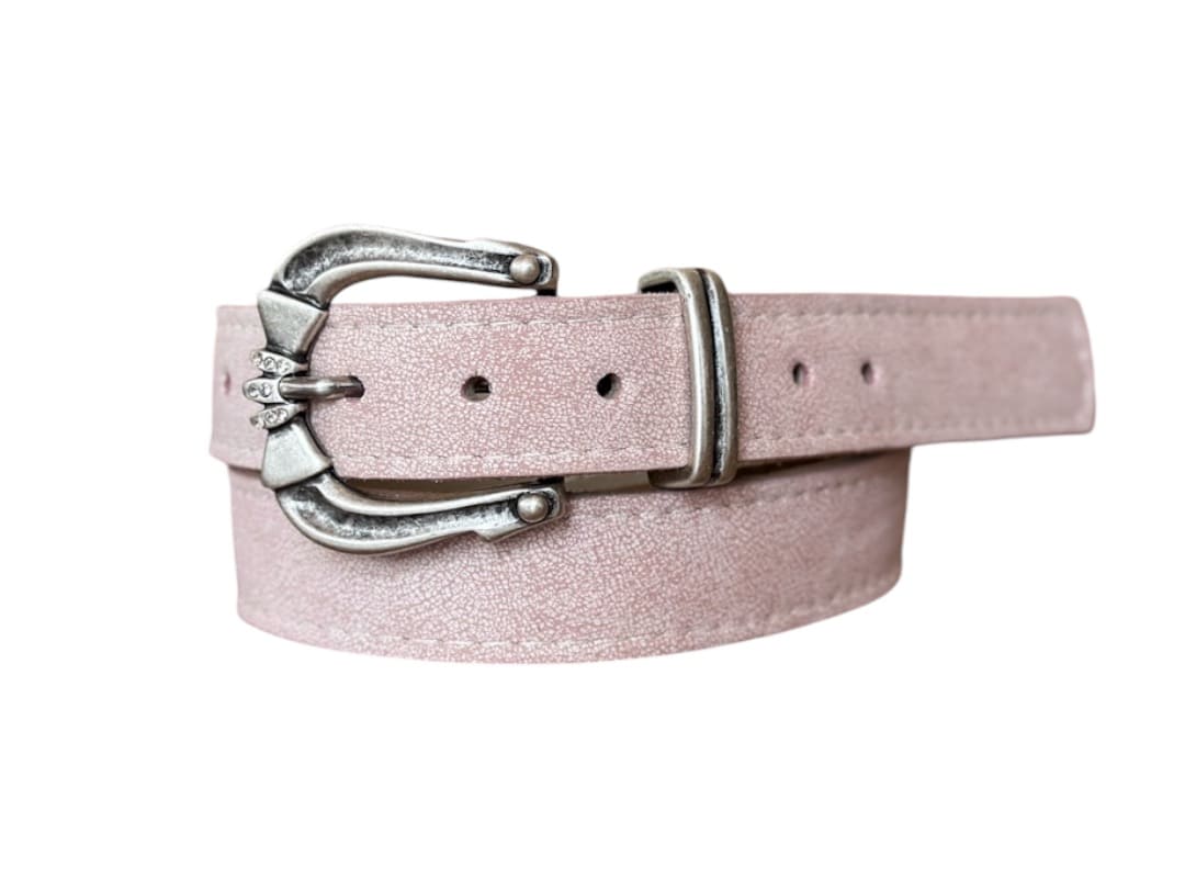 Cinturón Lazo, cuero rosado palo
