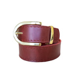 Cinturón Filipa dorado, cuero rojo