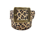 Cinturón Rada bronce, cuero leopardo