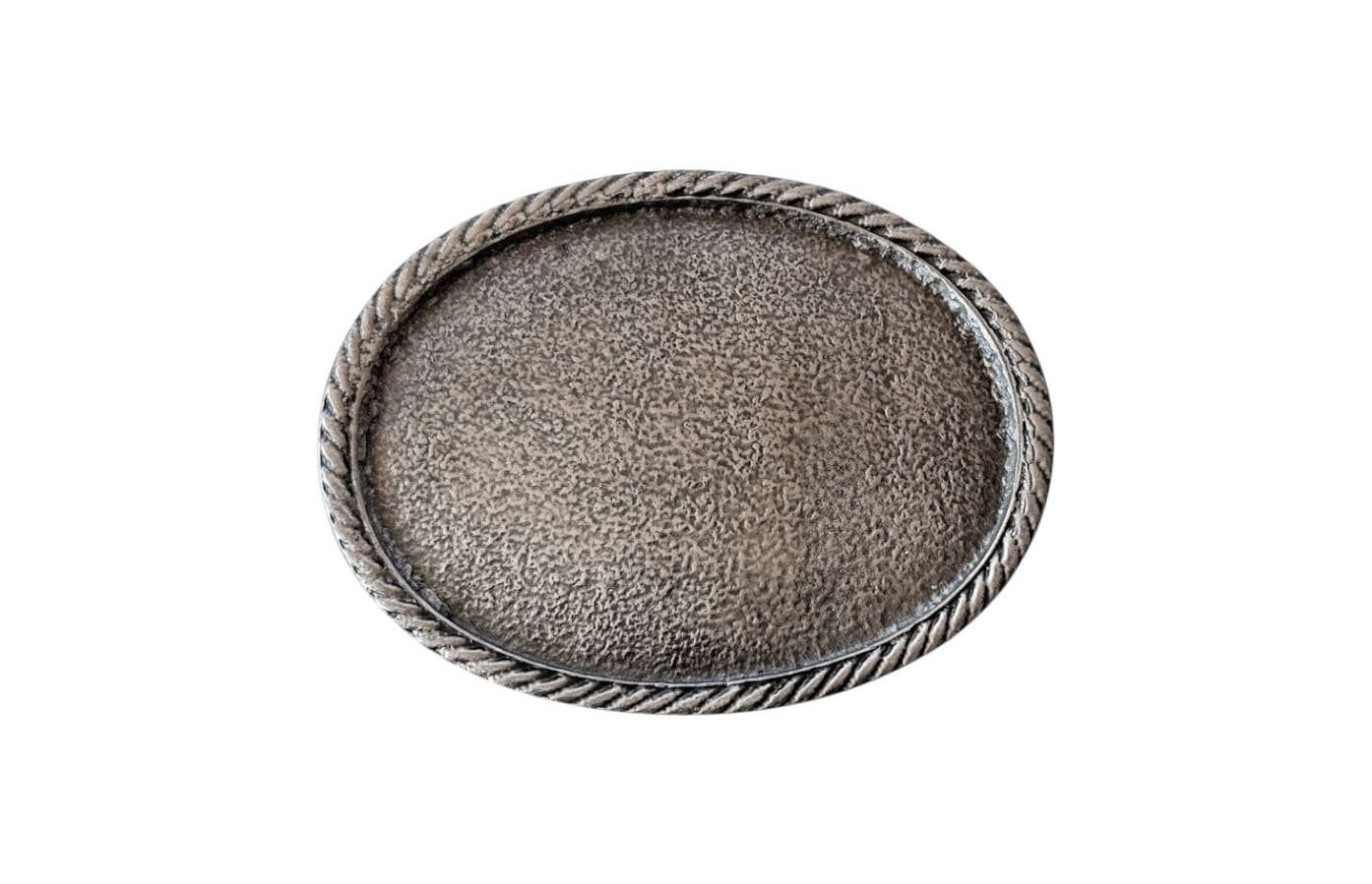 Hebilla Placa Ribete Plata