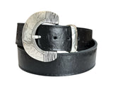 Cinturón barroco, cuero negro