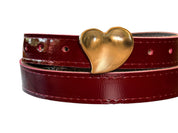 Cinturón Corazón oro, rojo richato