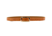 Cinturón rectangular oro cuero caimán maiz