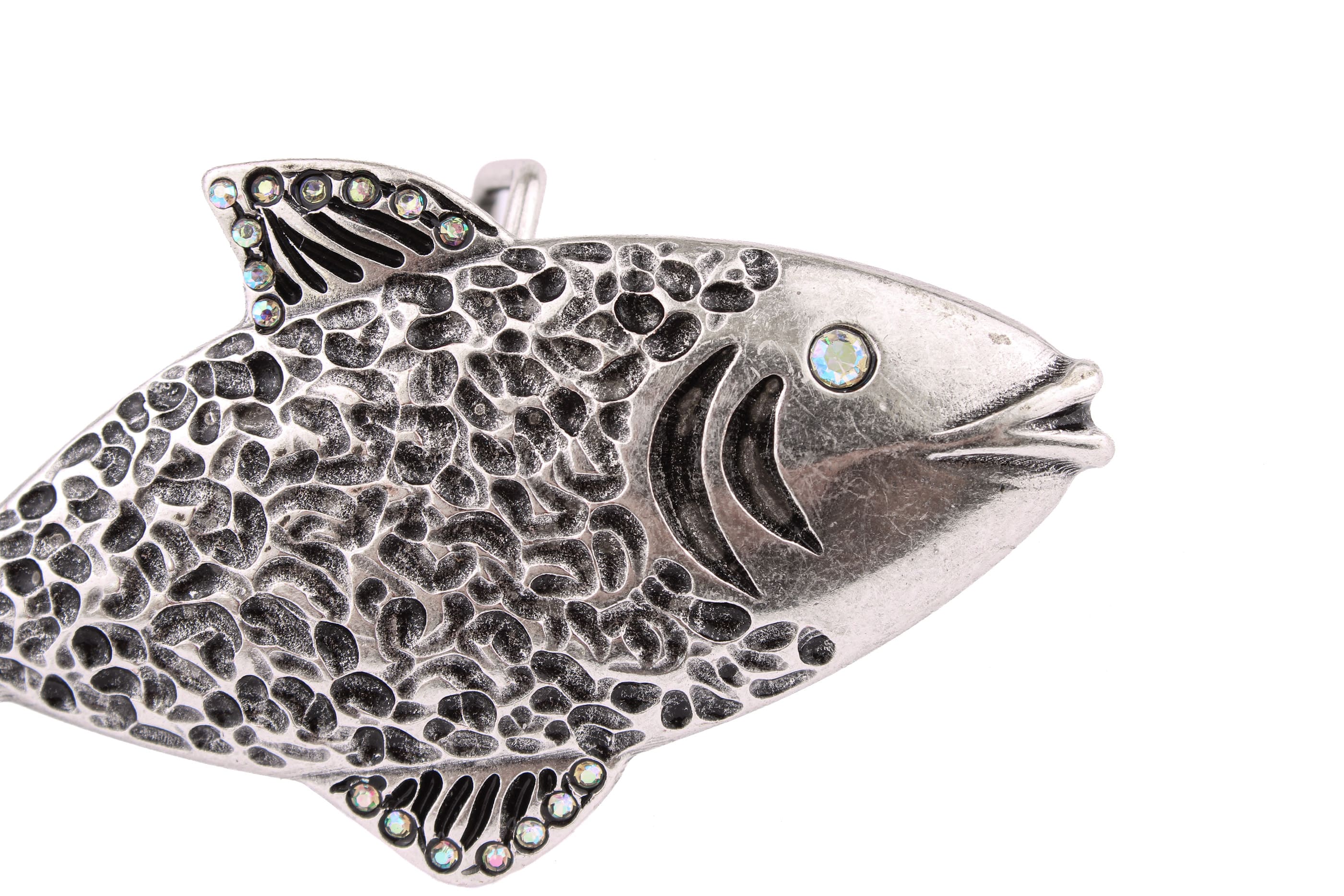 Hebilla Pez Plata - Strass