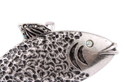 Hebilla Pez Plata - Strass