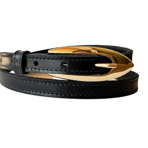 Cinturón Venecia, cuero negro
