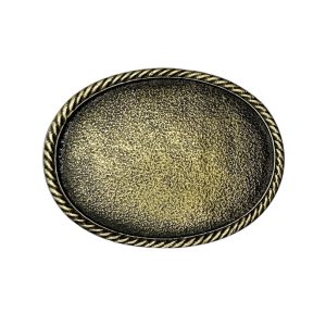 Hebilla Placa Ribete Bronce