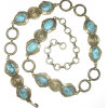 Cinturón cadena, bronce turquesa