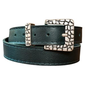 Croco plata, cuero petroleo