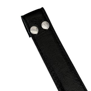 Correa intercambiable negro richato broche plata